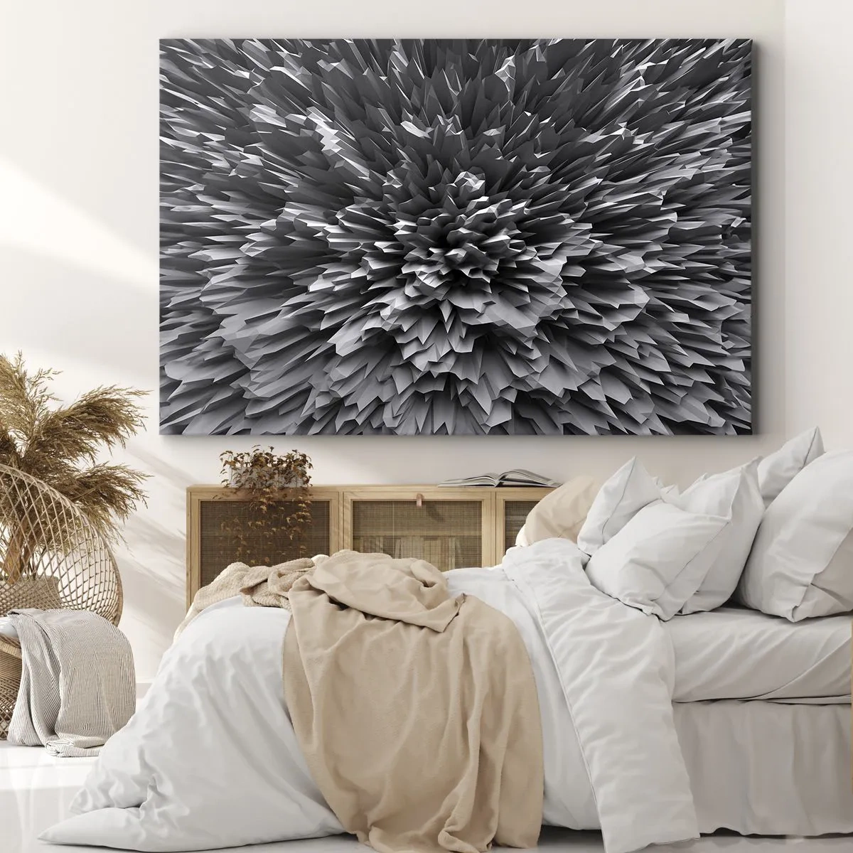 Bild auf Leinwand - Leinwandbild - Abstrakte Struktur in Grautönen - 70x50cm - Härter kann es nicht werden - Moderne Wanddekoration für Wohnzimmer und Schlafzimmer ARTTOR
