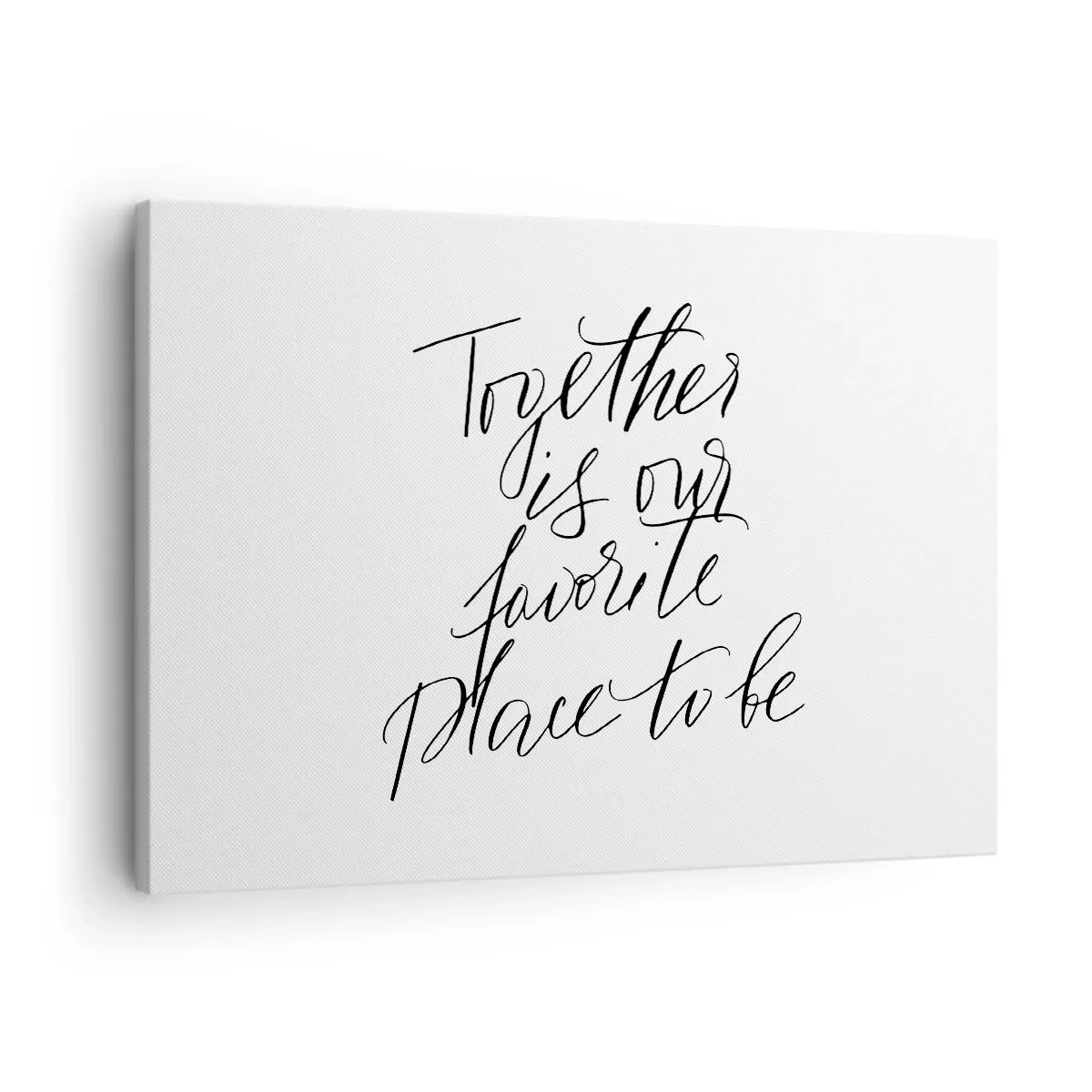 Bild auf Leinwand - Leinwandbild - Typografische Inschrift im eleganten Stil auf weißem Hintergrund - 70x50cm - Fühlst du das auch? - Moderne Wanddekoration für Wohnzimmer und Schlafzimmer ARTTOR