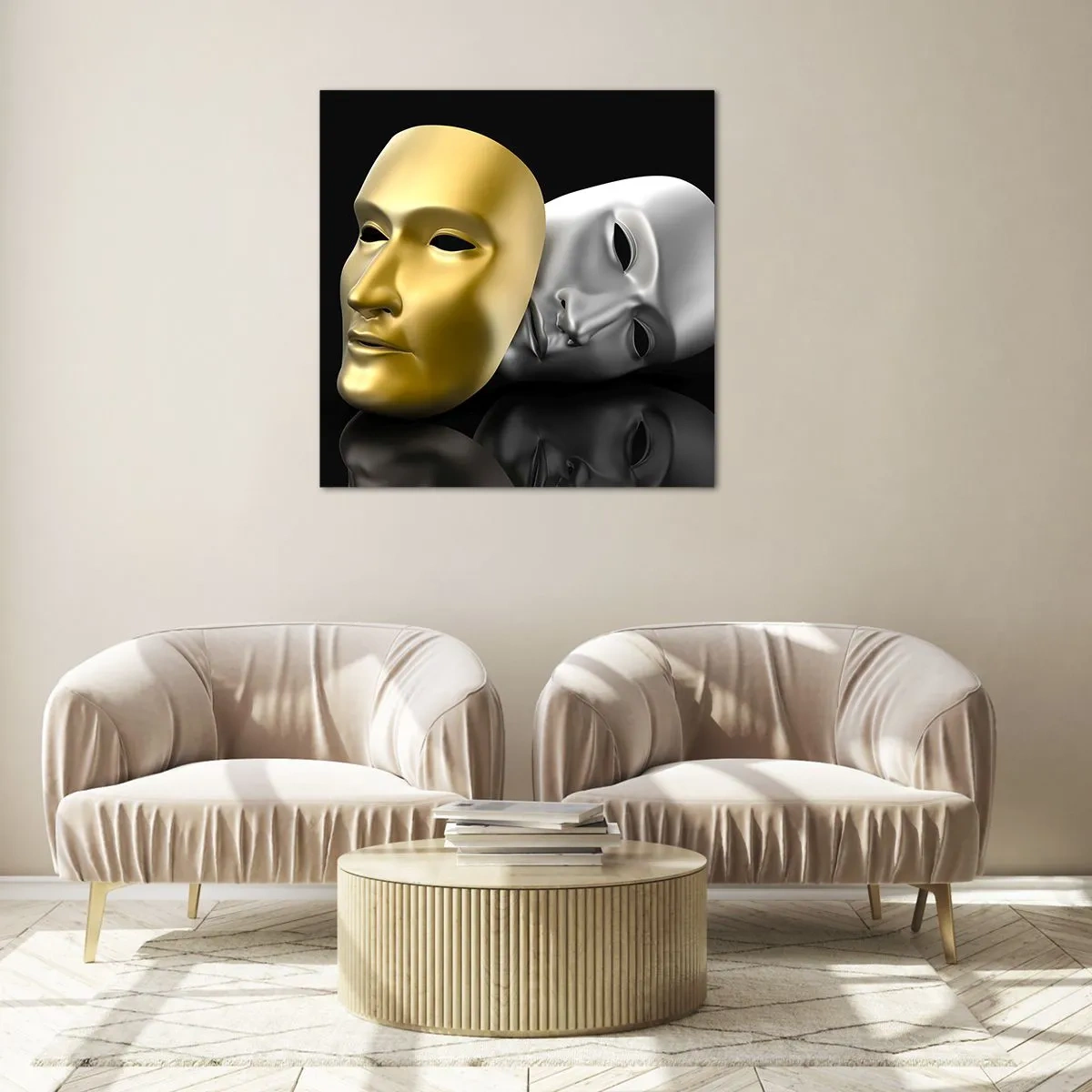 Glasbild - Bild auf glas - Das Leben ist wie ein Theater - 30x30 cm