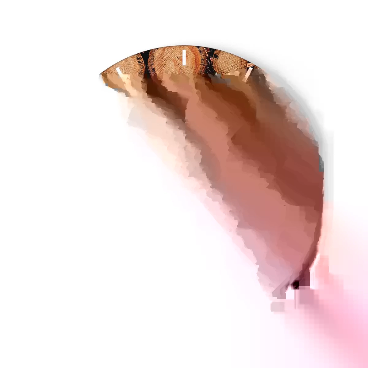 Wanduhr - Glasuhr - Abgeschnittene Baumstämme in natürlicher Komposition angeordnet - 30x30cm - Ein neuer Anfang - Moderne Wanddekoration für Wohnzimmer, Küche und Schlafzimmer ARTTOR