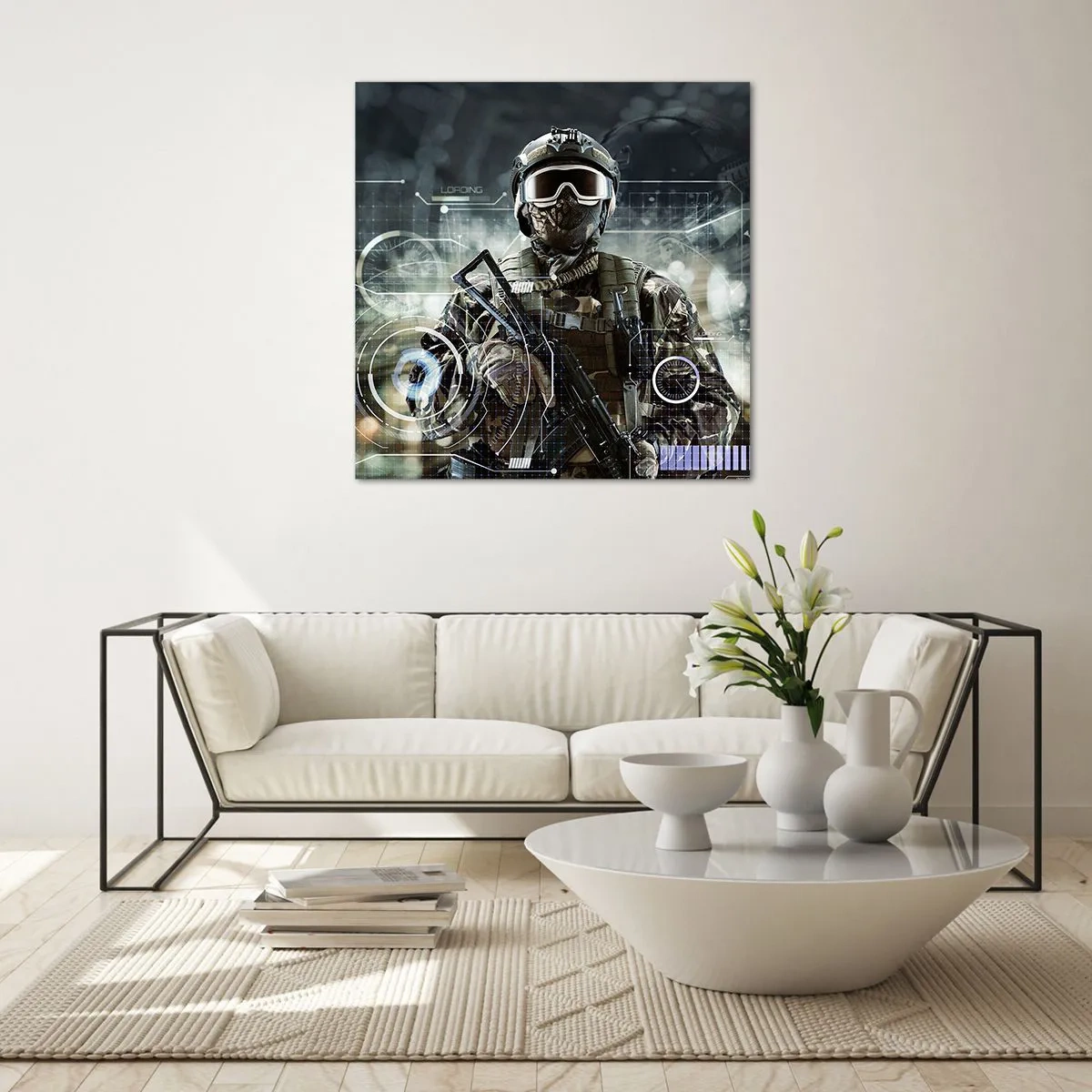 Glasbild - Bild auf glas - Macht zu Macht - 30x30 cm