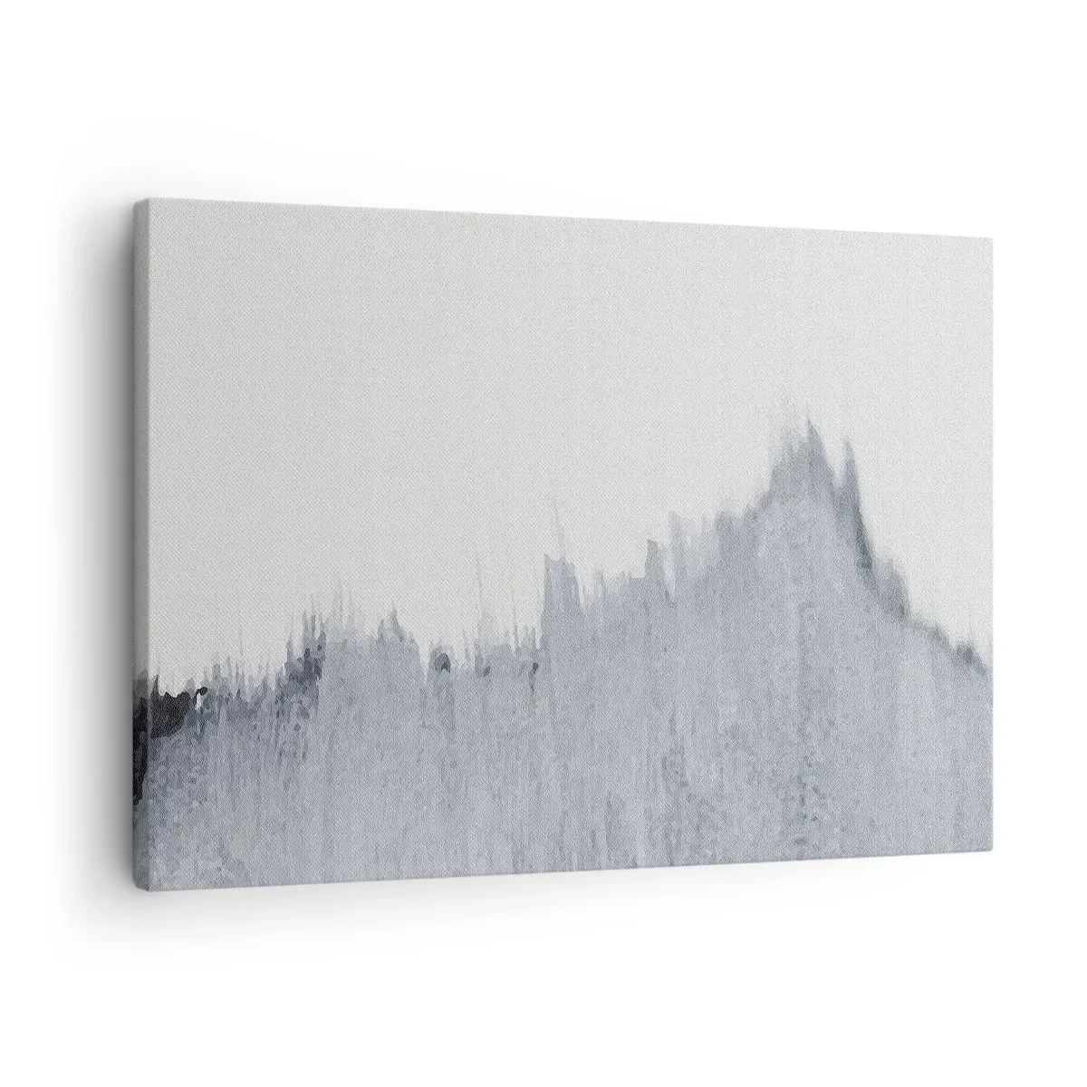 Bild auf Leinwand - Leinwandbild - Abstrakte graue Komposition im minimalistischen Stil - 70x50cm - Mysteriöse Aufzeichnung - Moderne Wanddekoration für Wohnzimmer und Schlafzimmer ARTTOR