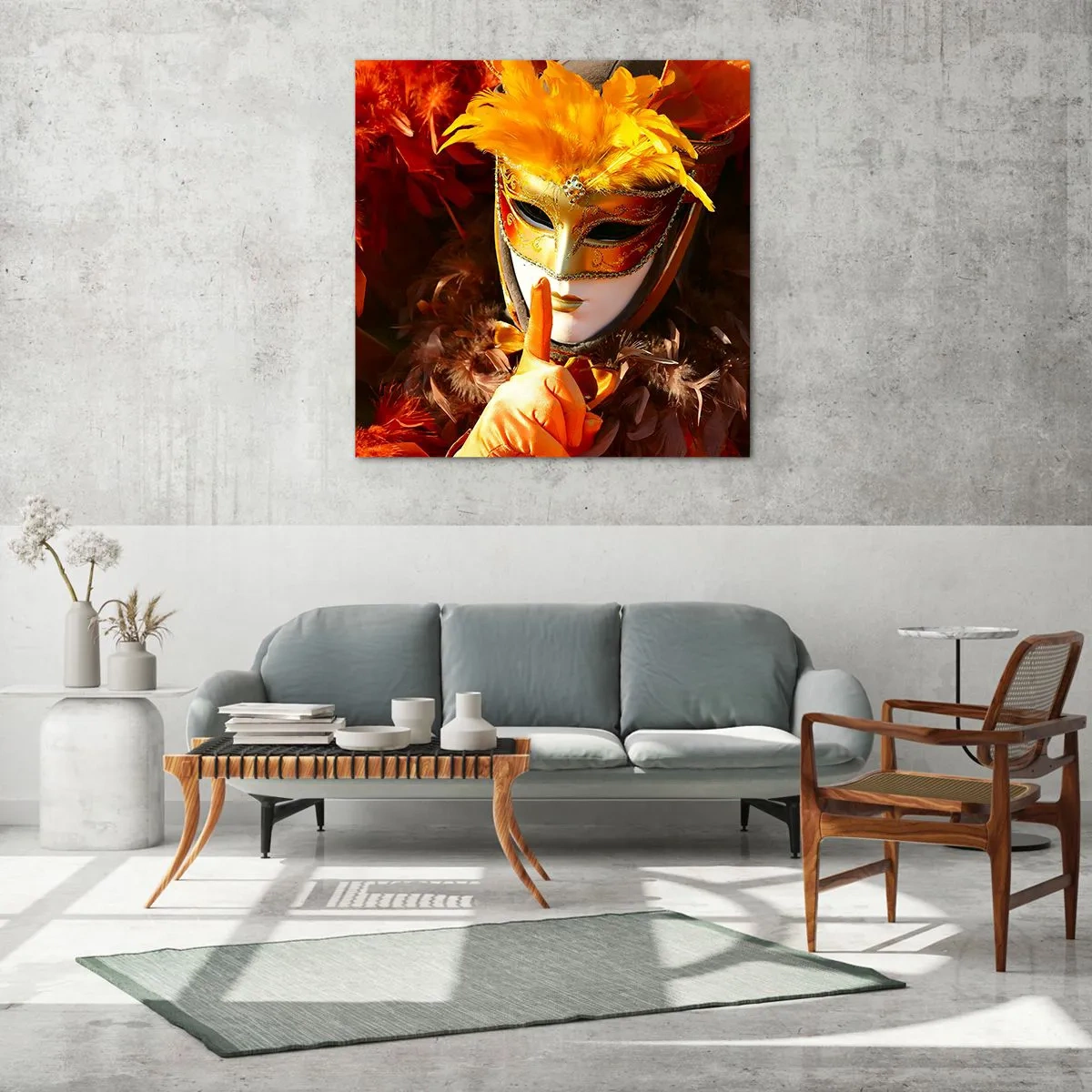 Glasbild - Bild auf glas - Geheimnis ist Teil des Spiels - 30x30 cm