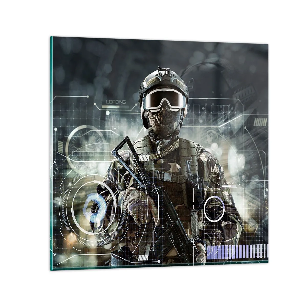 Glasbild - Bild auf glas - Macht zu Macht - 30x30 cm