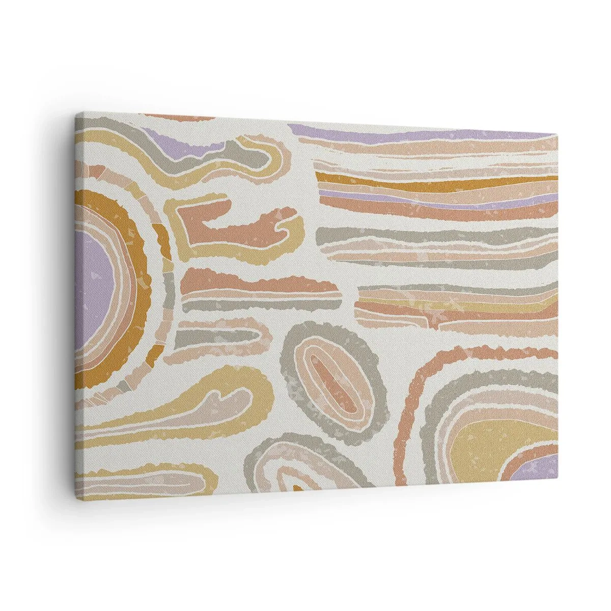 Bild auf Leinwand - Leinwandbild - Bunte Querschnitte abstrakter Formen - 70x50cm - Bunte Querschnitte - Moderne Wanddekoration für Wohnzimmer und Schlafzimmer ARTTOR